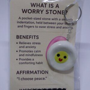 Handmade Polymer Clay Worry Stone | Smooth Pocket Stress Reliever